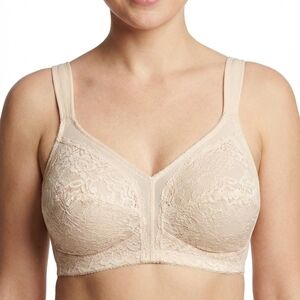 Playtex Lace Support Bra in Beige Size 44DDD.